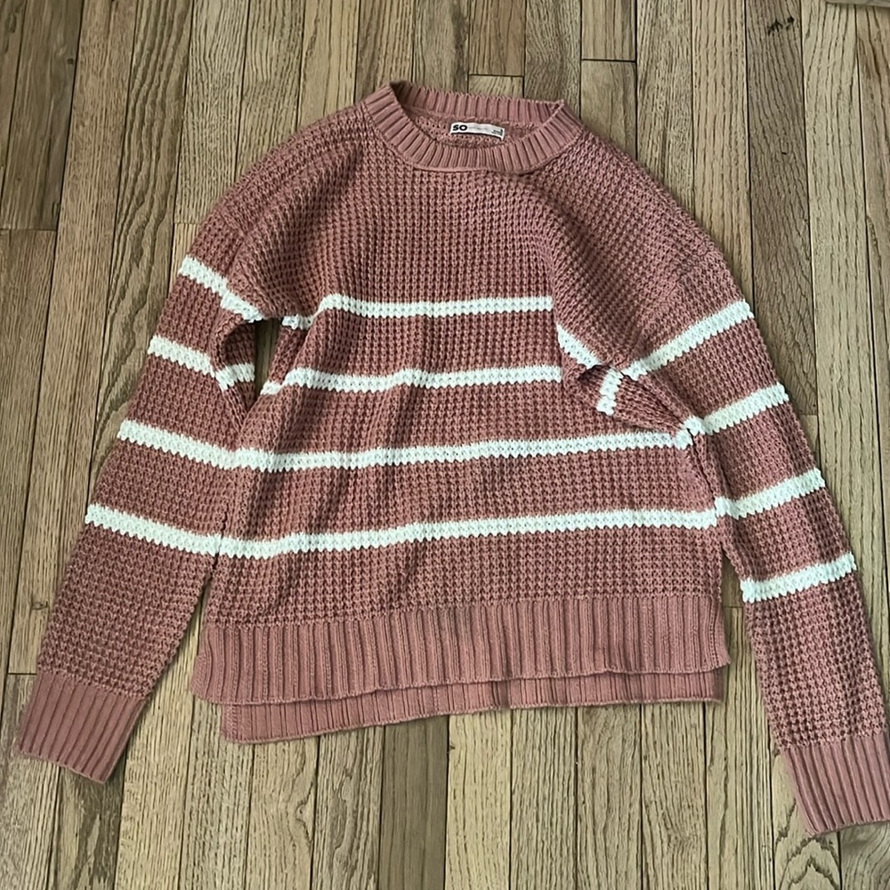 Small Pink and White Sweater